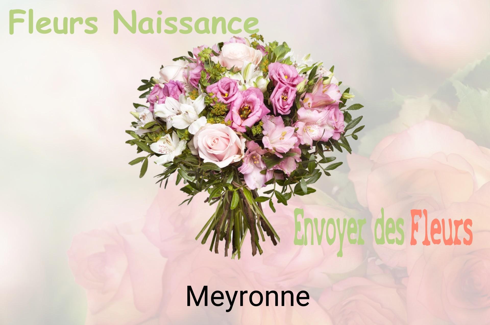 Bouquet de fleurs de naissance livré à Meyronne